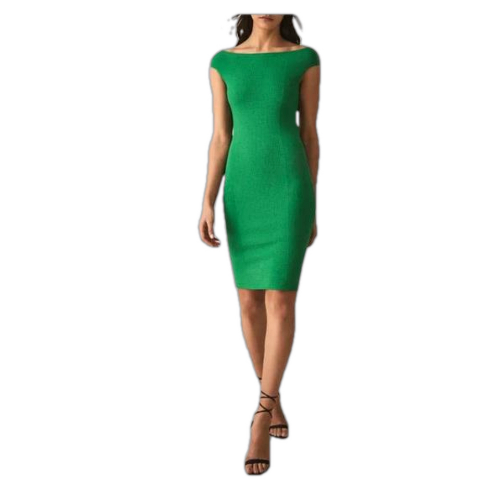 Reiss  bodycon knit Pippa Textured Knitted Dress green medium